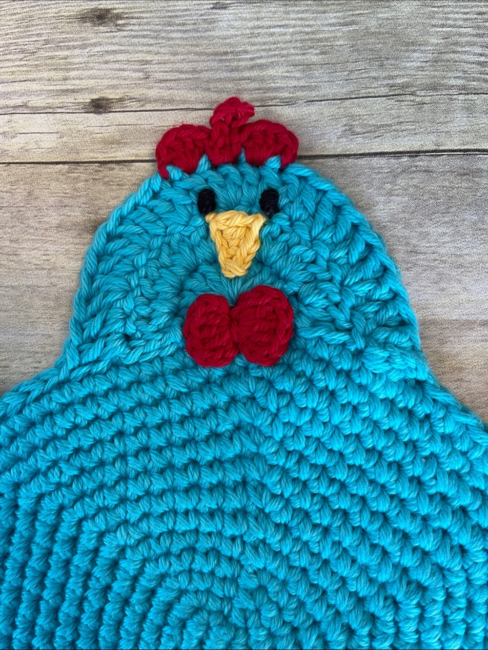 New Handmade Crochet Hot Pad/Trivet Turquoise - Picture 3 of 7